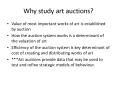 Why study art auctions