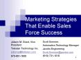 Marketing Strategies That Enable Sales Force Success PowerPoint PPT Presentation