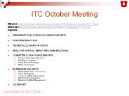 ITC October Meeting