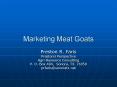 Marketing Meat Goats PowerPoint PPT Presentation