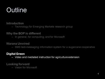 Technology for Emerging Markets research group