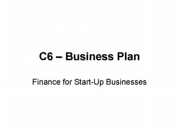 C6 Business Plan