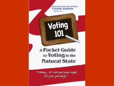 To register to vote, you must: