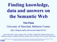 Finding knowledge, data and answers on the Semantic Web