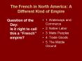 The French in North America: A Different Kind of Empire PowerPoint PPT Presentation