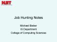 Job Hunting Notes PowerPoint PPT Presentation