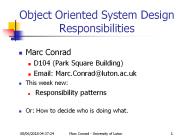 Object Oriented System Design Responsibilities