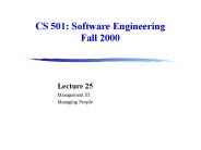 CS 501: Software Engineering Fall 2000