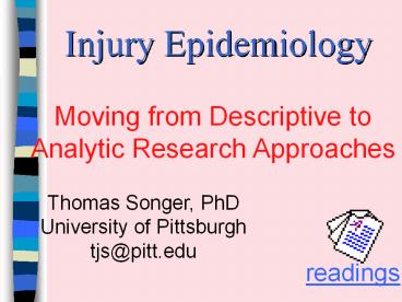 Injury Epidemiology