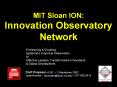 MIT Sloan ION: Innovation Observatory Network PowerPoint PPT Presentation