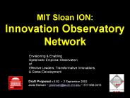 MIT Sloan ION: Innovation Observatory Network