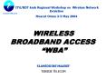 WIRELESS BROADBAND ACCESS WBA PowerPoint PPT Presentation