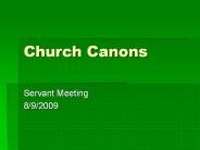 Church Canons