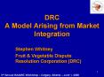 DRC A Model Arising from Market Integration PowerPoint PPT Presentation