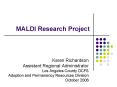 MALDI Research Project PowerPoint PPT Presentation