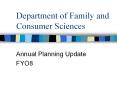 Department of Family and Consumer Sciences PowerPoint PPT Presentation