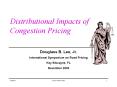 Distributional Impacts of Congestion Pricing PowerPoint PPT Presentation