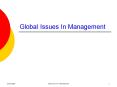 Global Issues In Management PowerPoint PPT Presentation