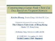 Constructing a Large Node Chow-Liu Tree Based on Frequent Itemsets