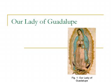 Our Lady of Guadalupe