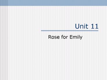 Rose for Emily