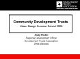 Community Development Trusts Urban Design Summer School 2009 PowerPoint PPT Presentation