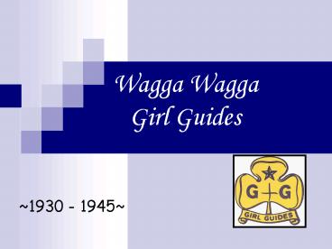 Wagga Wagga Girl Guides