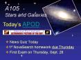 A105 Stars and Galaxies PowerPoint PPT Presentation