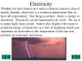 Electricity PowerPoint PPT Presentation