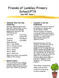 Friends of Lambley Primary School/PTA May 2007 Issue 1 PowerPoint PPT Presentation