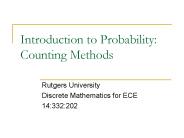 Introduction to Probability: Counting Methods