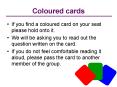 Coloured cards PowerPoint PPT Presentation