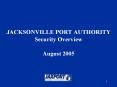 JACKSONVILLE PORT AUTHORITY Security Overview August 2005 PowerPoint PPT Presentation