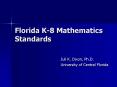 Florida K8 Mathematics Standards PowerPoint PPT Presentation