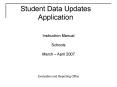 Student Data Updates Application PowerPoint PPT Presentation