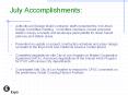 July Accomplishments: PowerPoint PPT Presentation