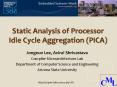 Static Analysis of Processor Idle Cycle Aggregation PICA PowerPoint PPT Presentation