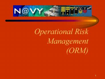 Operational Risk Management ORM presentation | free to view