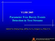 Parameter Free Bursty Events Detection in Text Streams