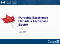 Pursuing Excellence Canadas Aerospace Sector PowerPoint PPT Presentation