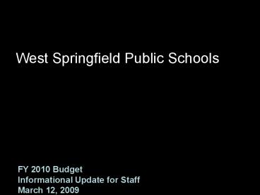 West Springfield Public Schools