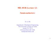 ME 381R Lecture 13: