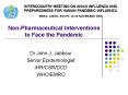 NonPharmaceutical Interventions to Face the Pandemic PowerPoint PPT Presentation
