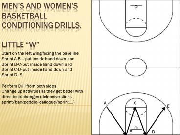 Mens and Womens Basketball Conditioning Drills. Little W