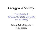 Energy and Society