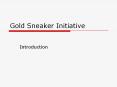 Gold Sneaker Initiative PowerPoint PPT Presentation