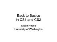 Back to Basics in CS1 and CS2