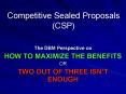 Competitive Sealed Proposals CSP PowerPoint PPT Presentation