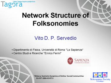Network Structure of Folksonomies