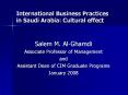 International Business Practices in Saudi Arabia: Cultural effect PowerPoint PPT Presentation
